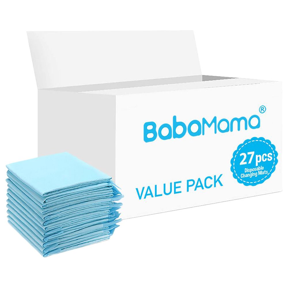 BabaMama - Disposable Changing Mats - 27pcs - Blue