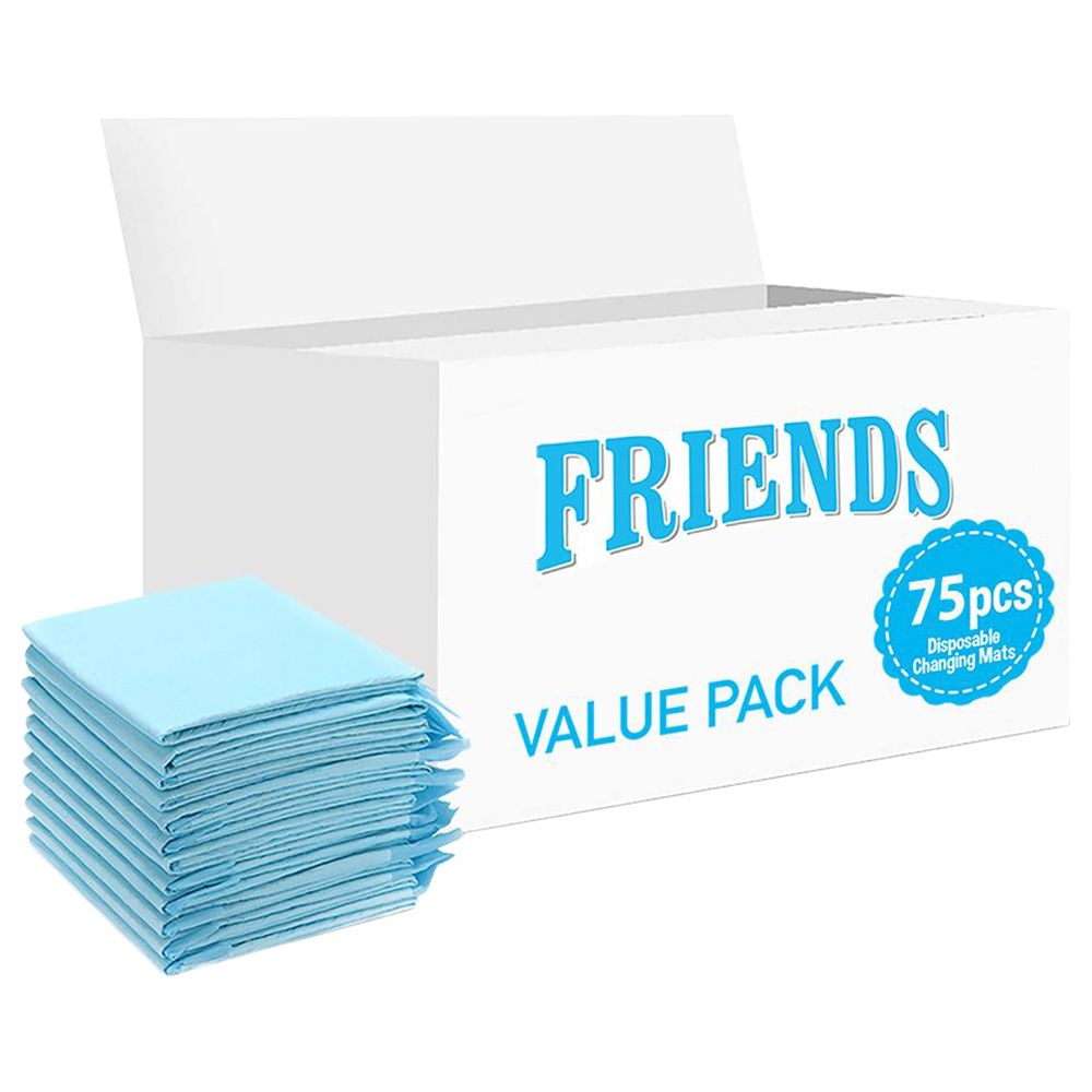 Friends - Disposable Changing Mats - 75pcs - Blue