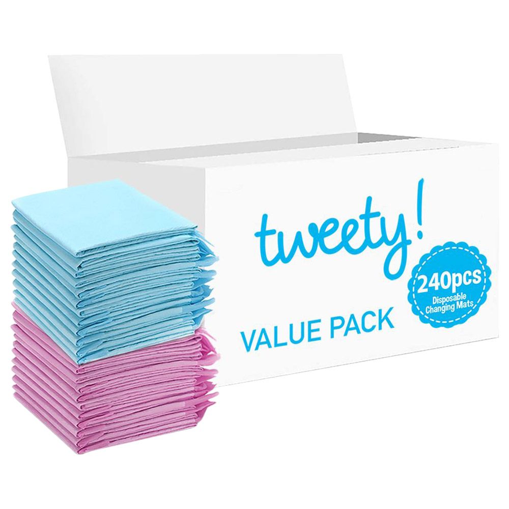 Tweety - Disposable Changing Mats - 240pcs - Pink/Blue