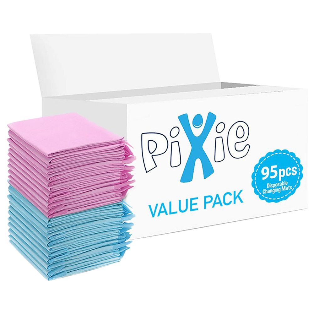 Pixie - Disposable Changing Mats - 95pcs - Pink/Blue