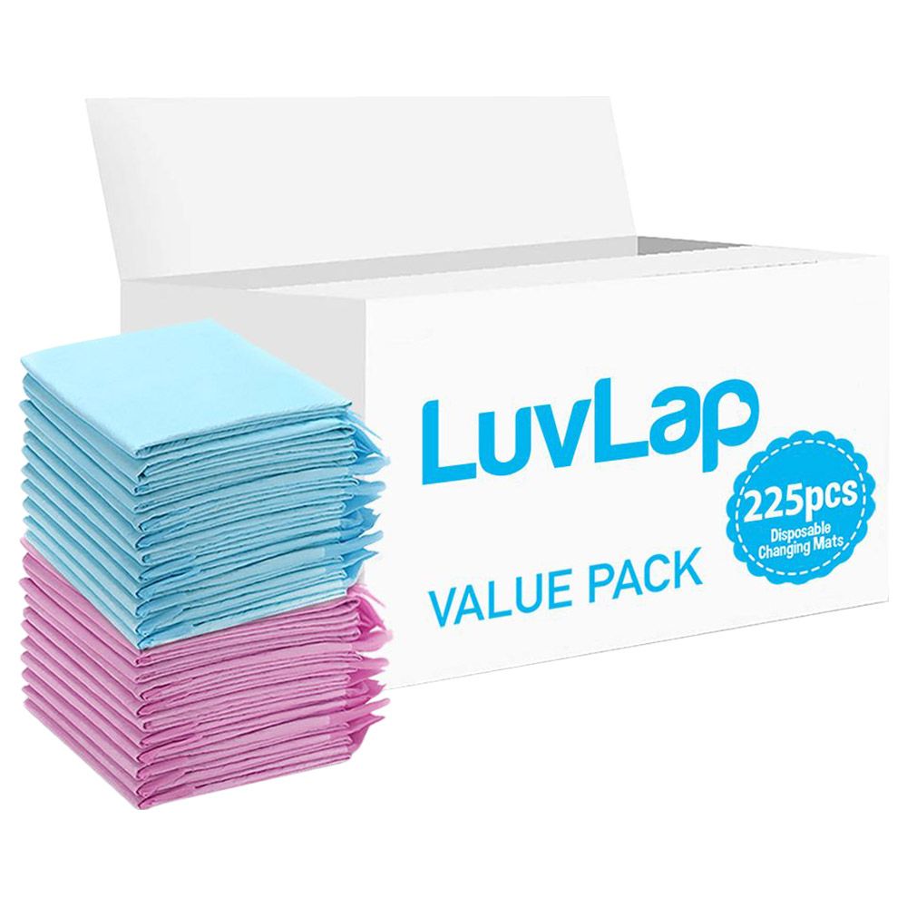 Luvlap - Disposable Changing Mats - 225pcs - Blue/Pink