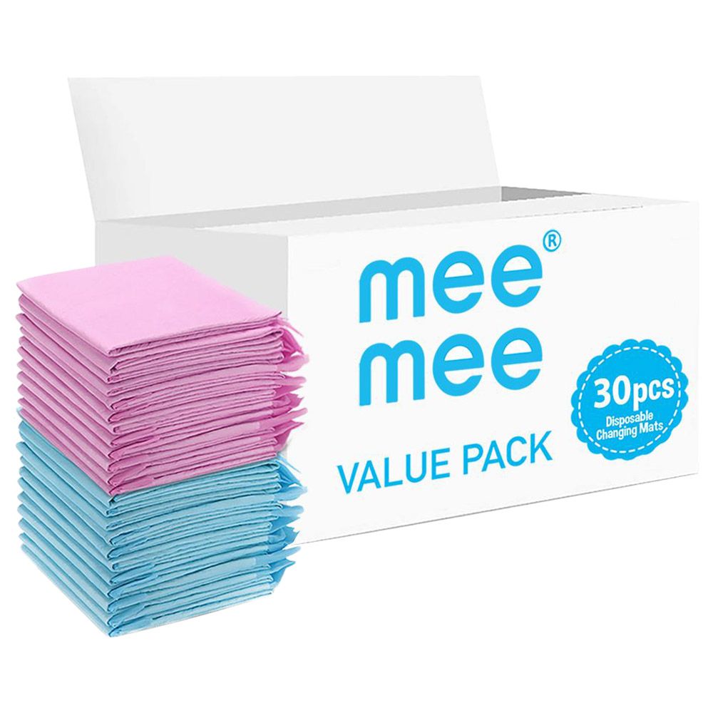 Mee Mee - Disposable Changing Mats - 30pcs - Pink/Blue