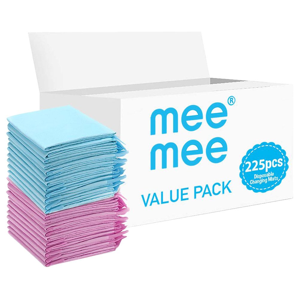 Mee Mee - Disposable Changing Mats - 225pcs - Blue/Pink