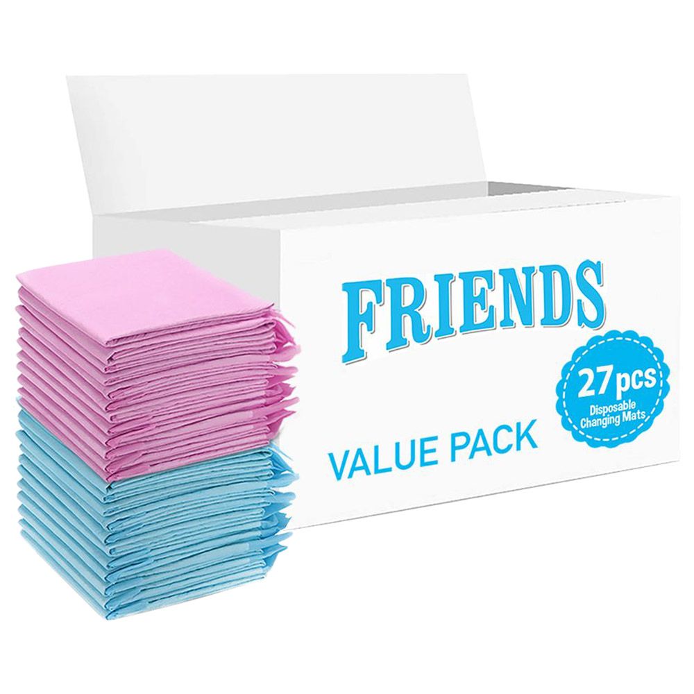 Friends - Disposable Changing Mats - 27pcs - Pink/Blue