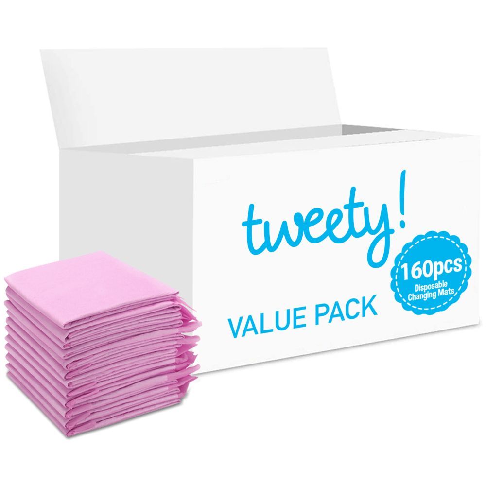 Tweety - Disposable Changing Mats, 160 Counts - Pink