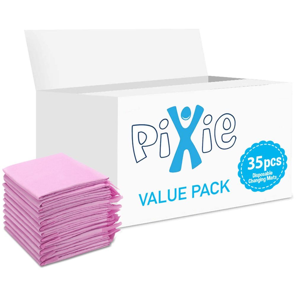 Pixie - Disposable Changing Mats, 35 Counts - Pink