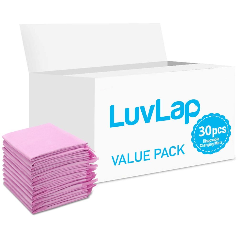 Luvlap - Disposable Changing Mats, 30 Counts - Pink