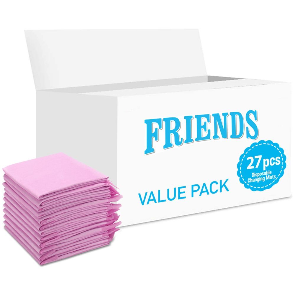 Friends - Disposable Changing Mats, 27 Counts - Pink