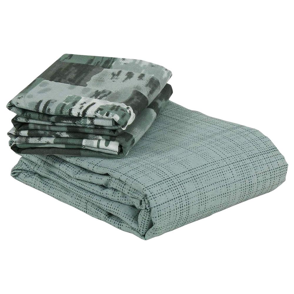 Story@Home - Double Bedsheet With 2 Pillow Covers - Grey