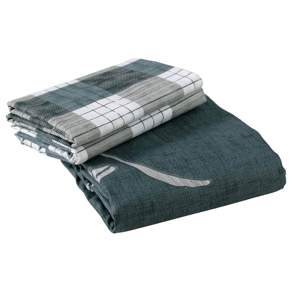 Story@Home - Design Bedsheets With 2 Pillow Covers, Grey