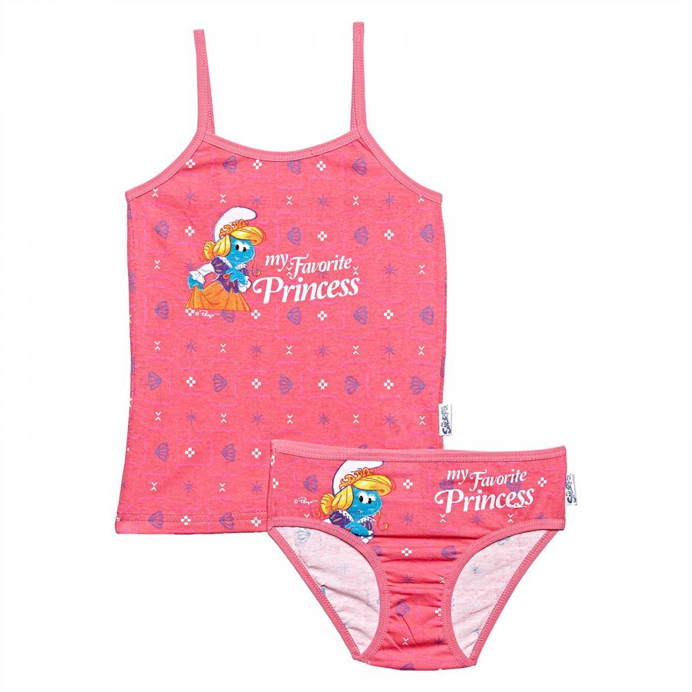 The Smurfs - Vest & Underwear Set - Pink