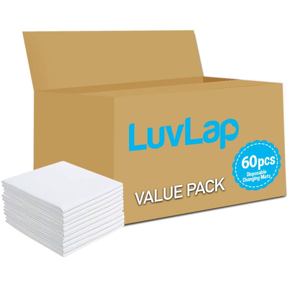 Luvlap - Disposable Changing Mats, 60 Counts-White