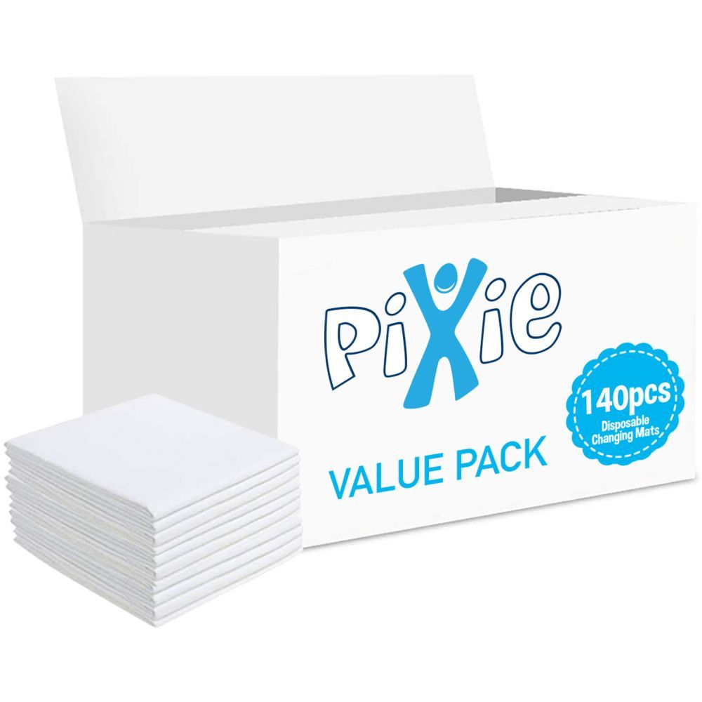 Pixie - Disposable Changing Mats, 140 Counts-White