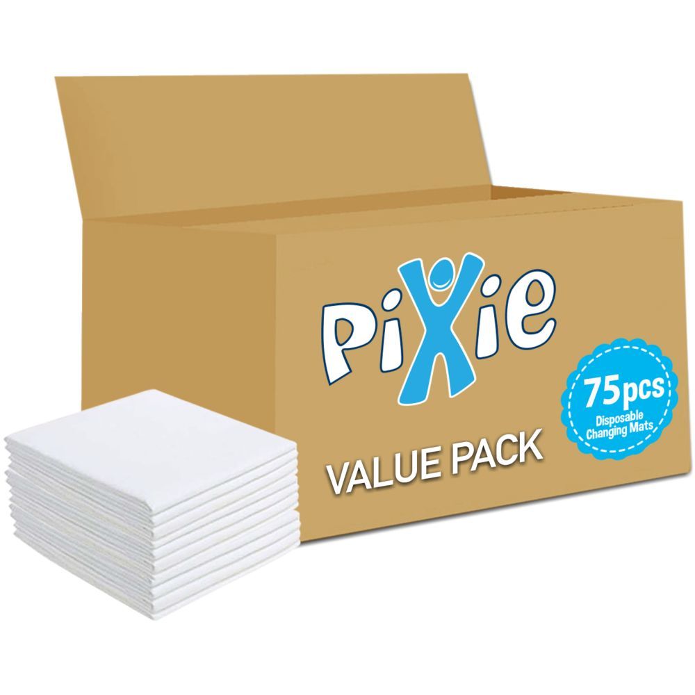 Pixie - Disposable Changing Mats, 75 Counts-White