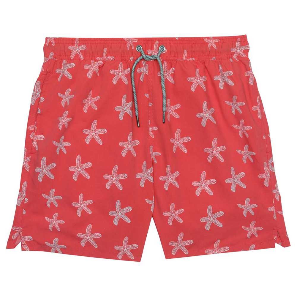 Turquoise - Men Starfish Swim Shorts - Red