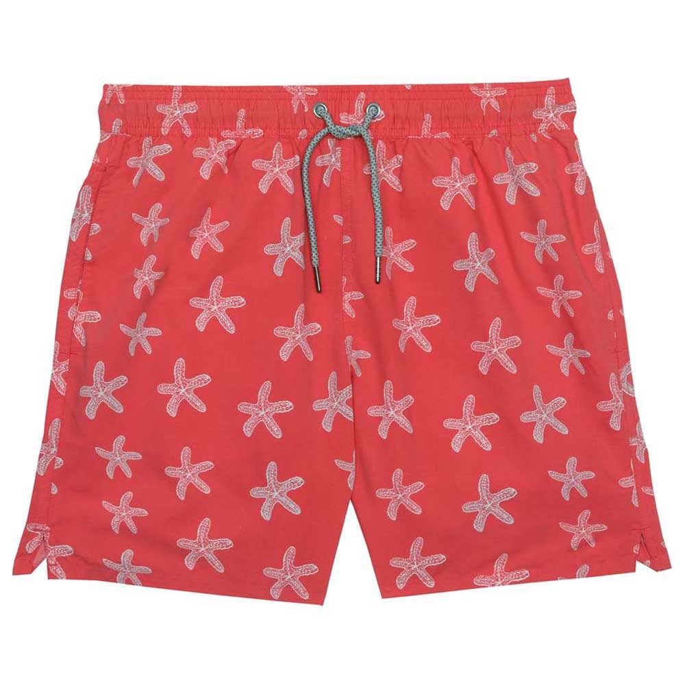 Turquoise - Boys Starfish Swim Shorts - Red