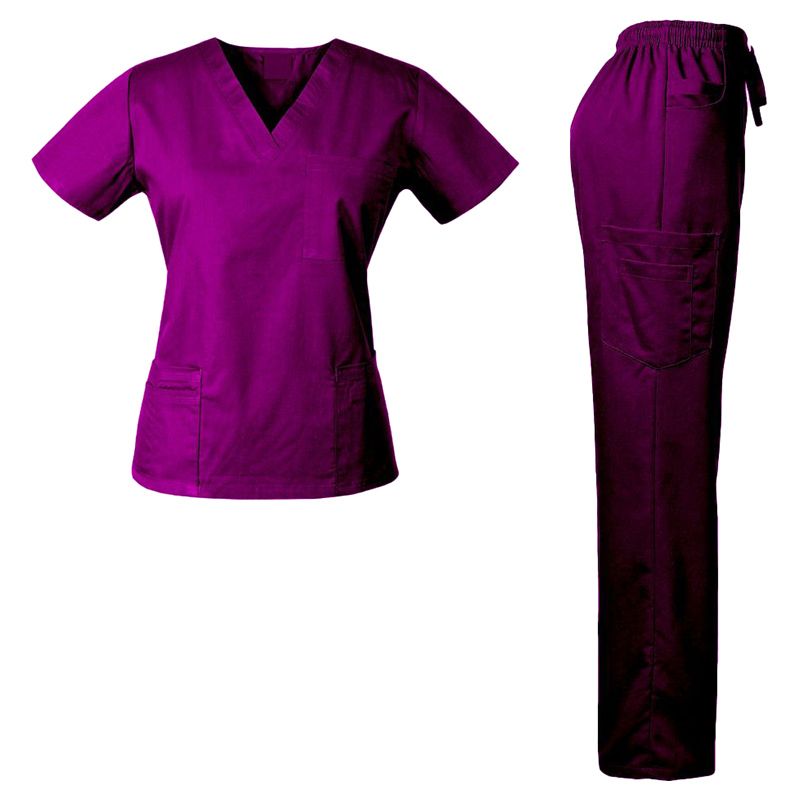 Veronica - Basic Scrub Suit/Medical Set For Ladies Purple