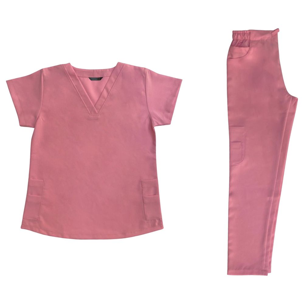 Veronica - Minimatt Scrub Suit/Medical Set Uniform - Pink