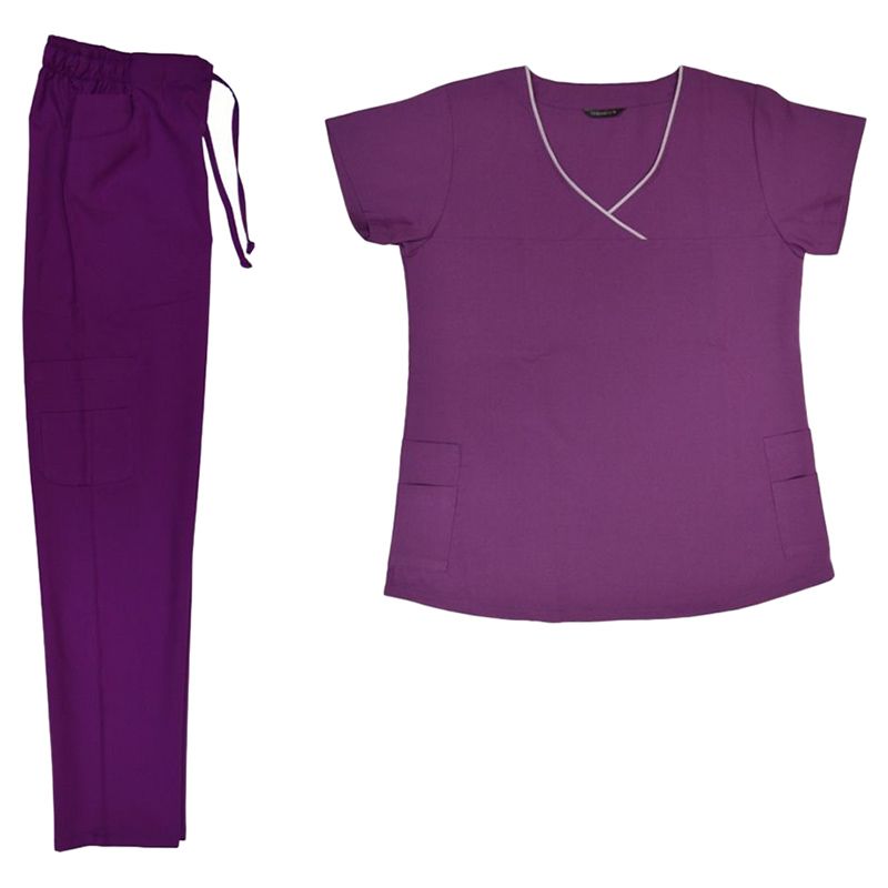 Veronica - Scrub Suit Set Uniform For Ladies - Violet