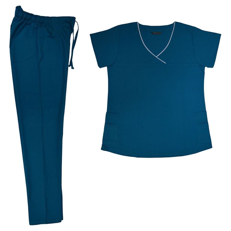 Veronica - Scrub Suit Set Uniform For Ladies - Blue Green