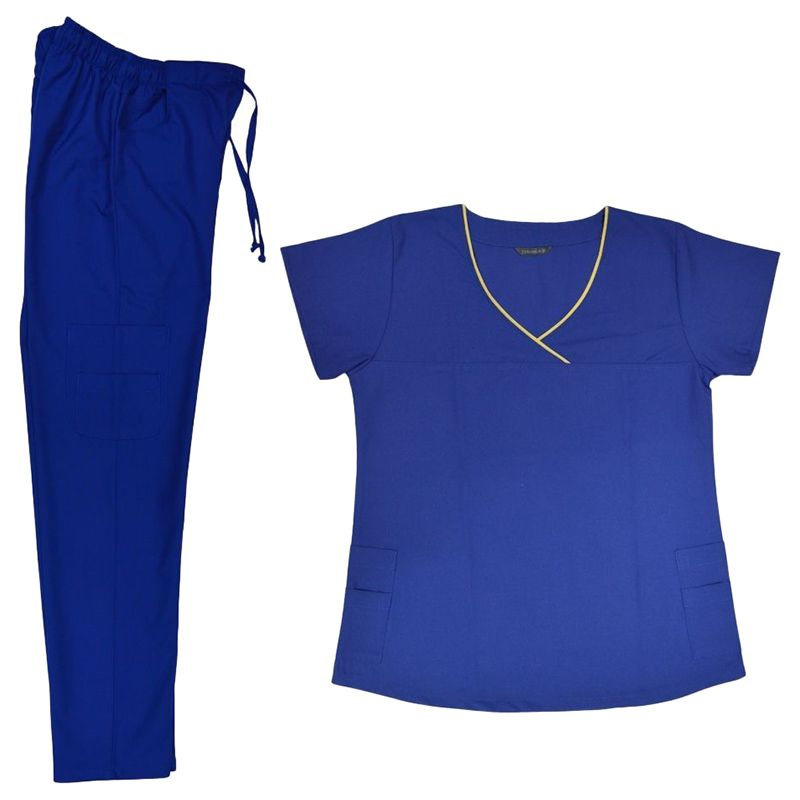 Veronica - Scrub Suit Set Uniform For Ladies - Klein Blue