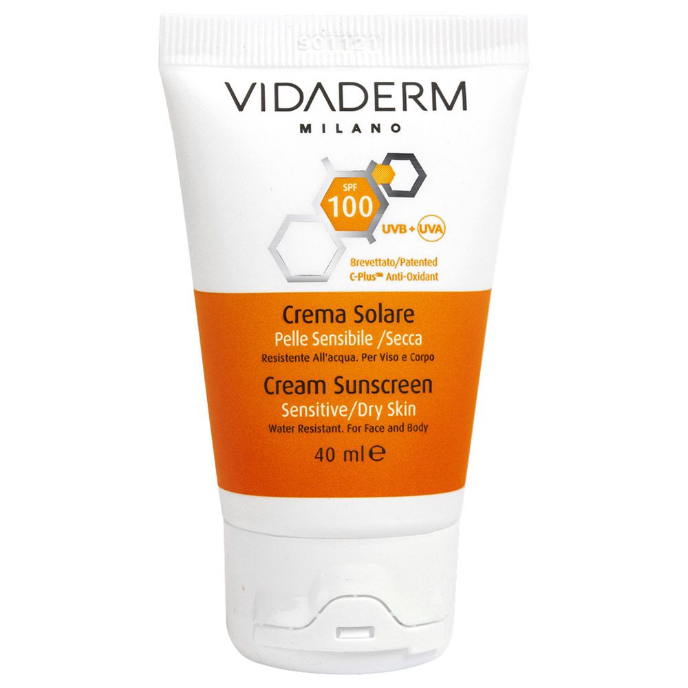 Vidaderm - SPF100 Cream Sunscreen Full Protection 40ml