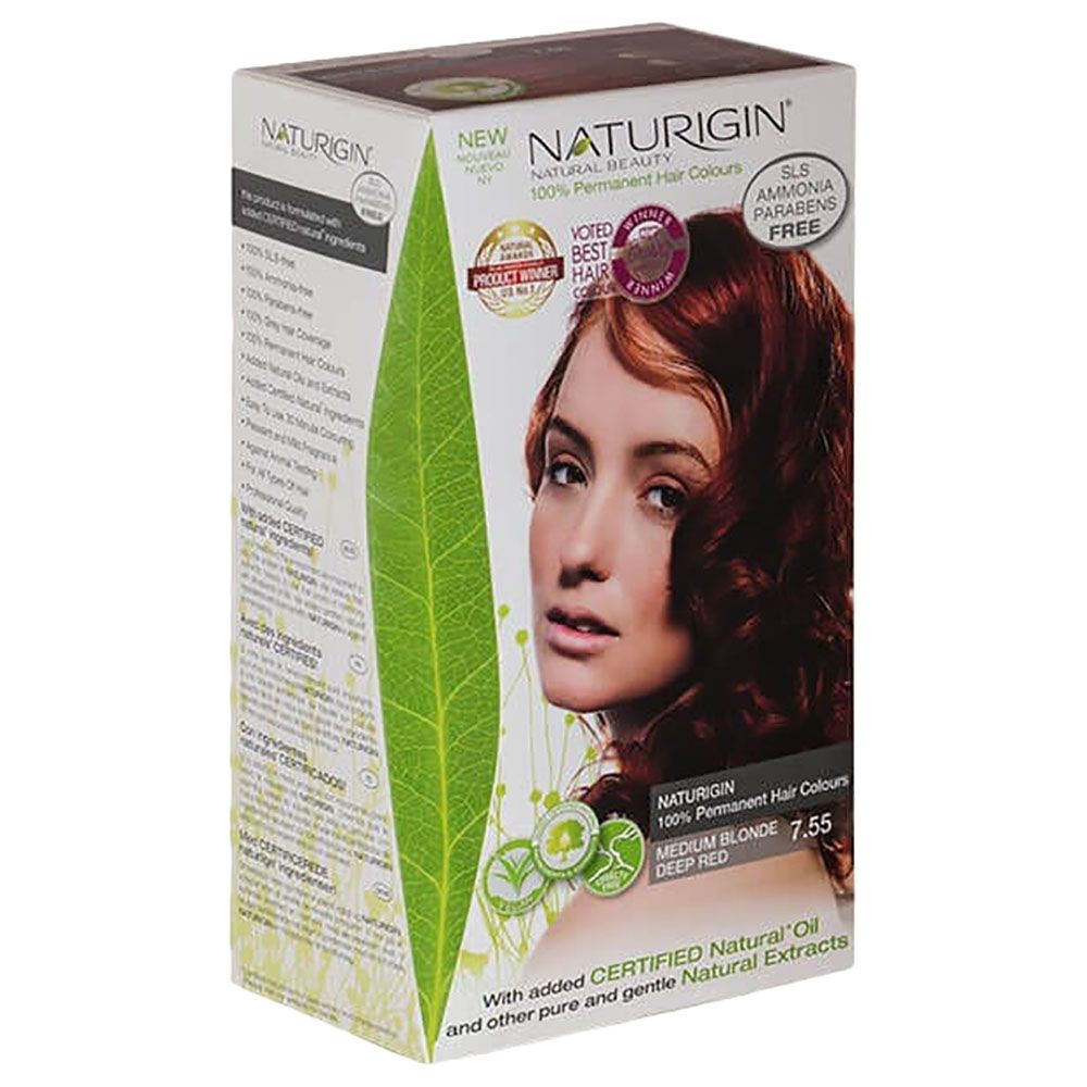 Naturigin - Medium Blonde Deep Red 7.55 Hair Colour