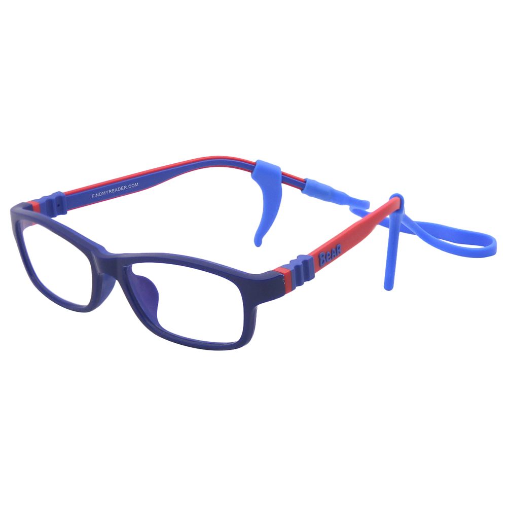 FMR - Blue Light Blocking Glasses, Kids, Dark Blue/Red