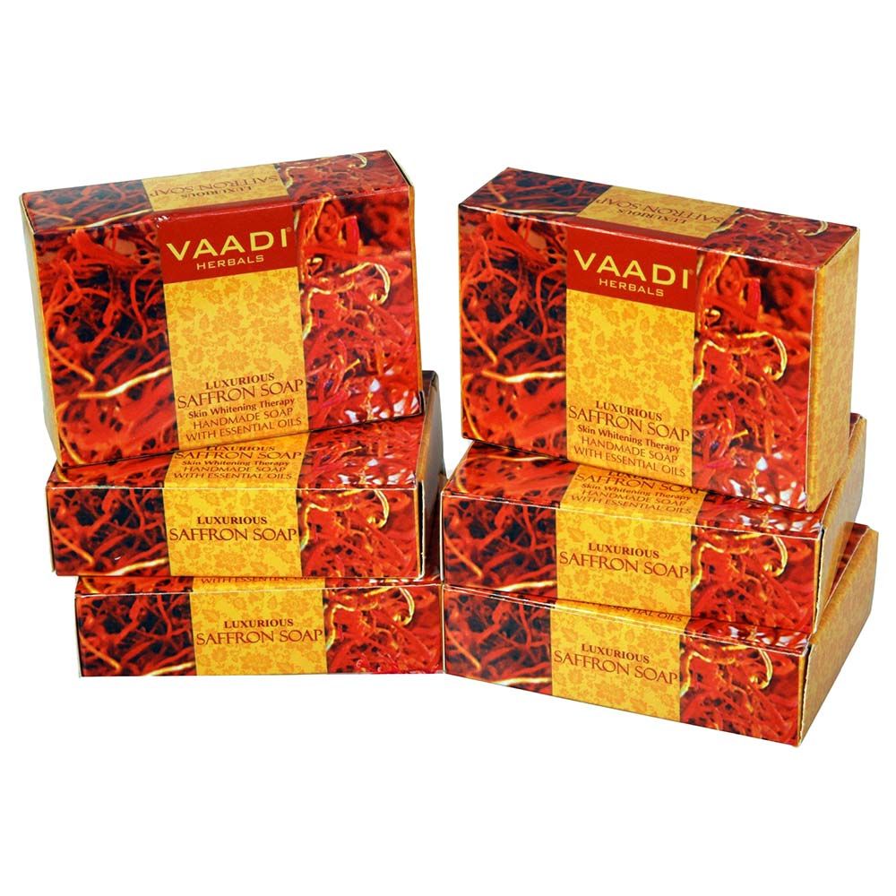 Vaadi Herbals Luxurious Organic Saffron Soap Pack Of 6