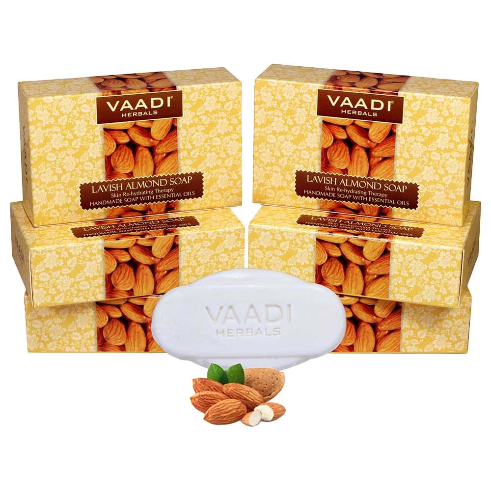 Vaadi Herbals Rehydrating Lavish Almond Soap Pack Of 6