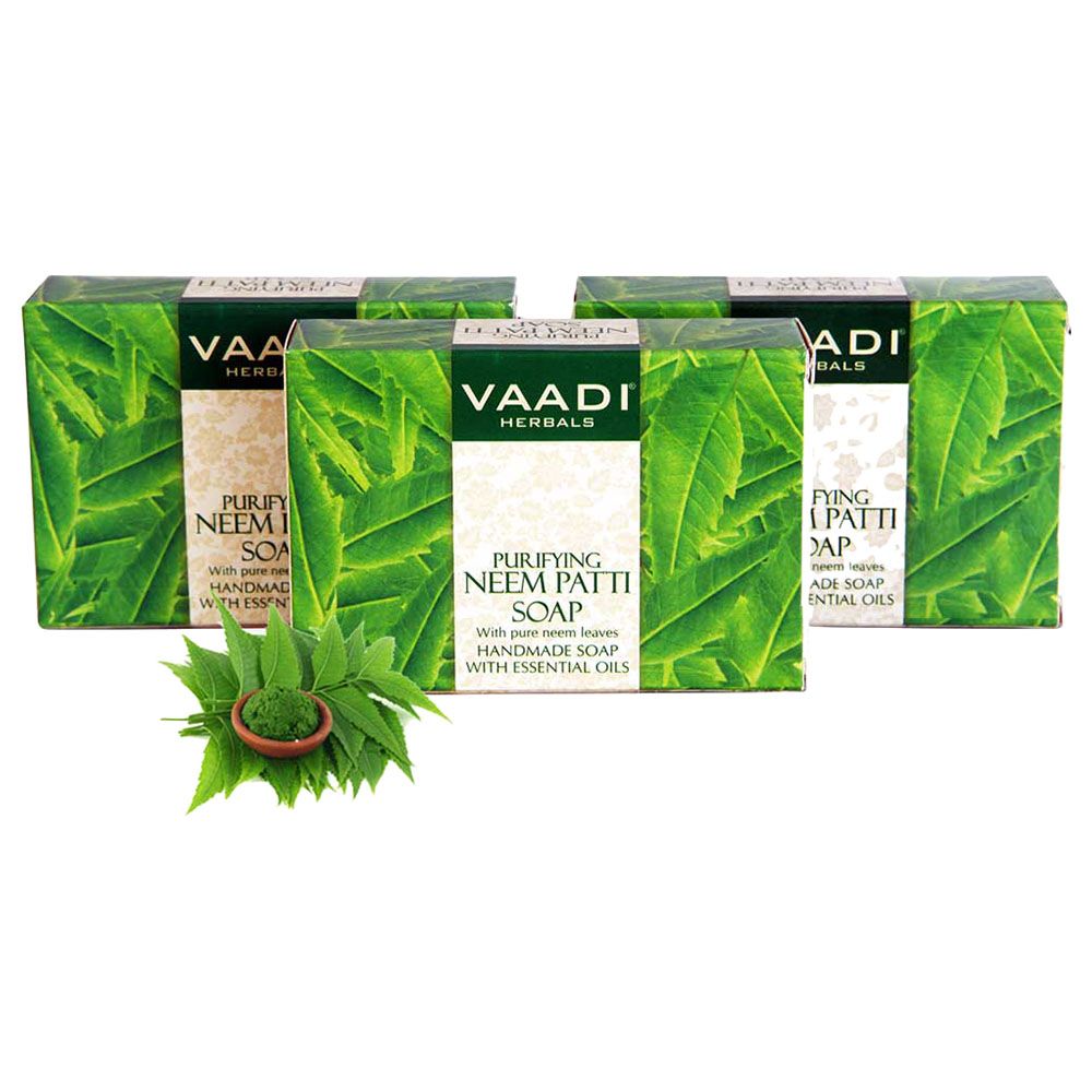 Vaadi Herbals Organic Neem Soap W/ Pure Neem Leaves