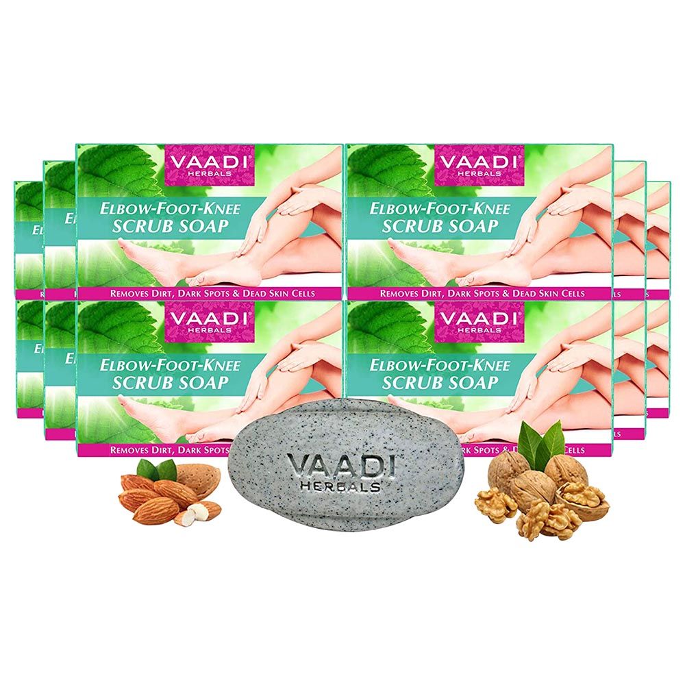 Vaadi Herbals Organic Elbow Foot Knee Scrub Soap Pack Of 12