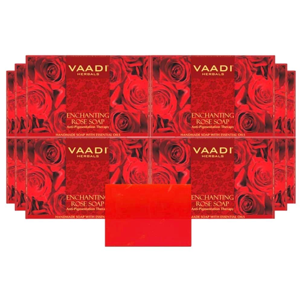 Vaadi Herbals Enchanting Rose Soap With Mulberry Pack Of 12