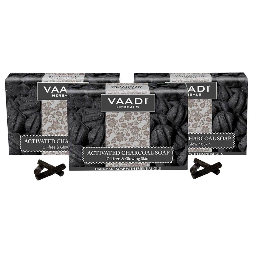 Vaadi Herbals Activated Charcoal Soap Pack Of 3