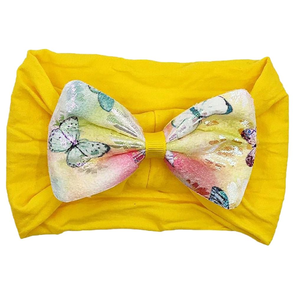 The Girl Cap - Baby Butterfly Headband -Yellow