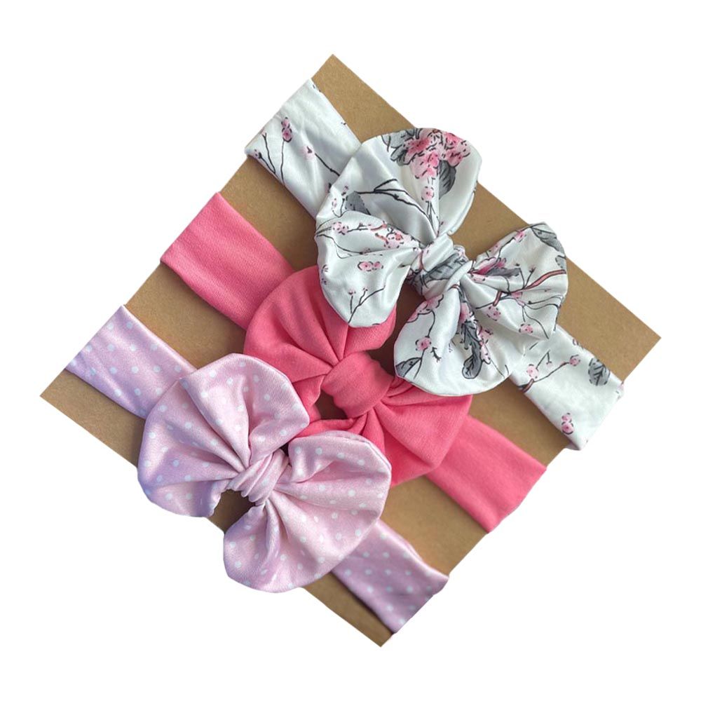 The Girl Cap - 3pc-Set - Baby Headband - Pink In Harmony