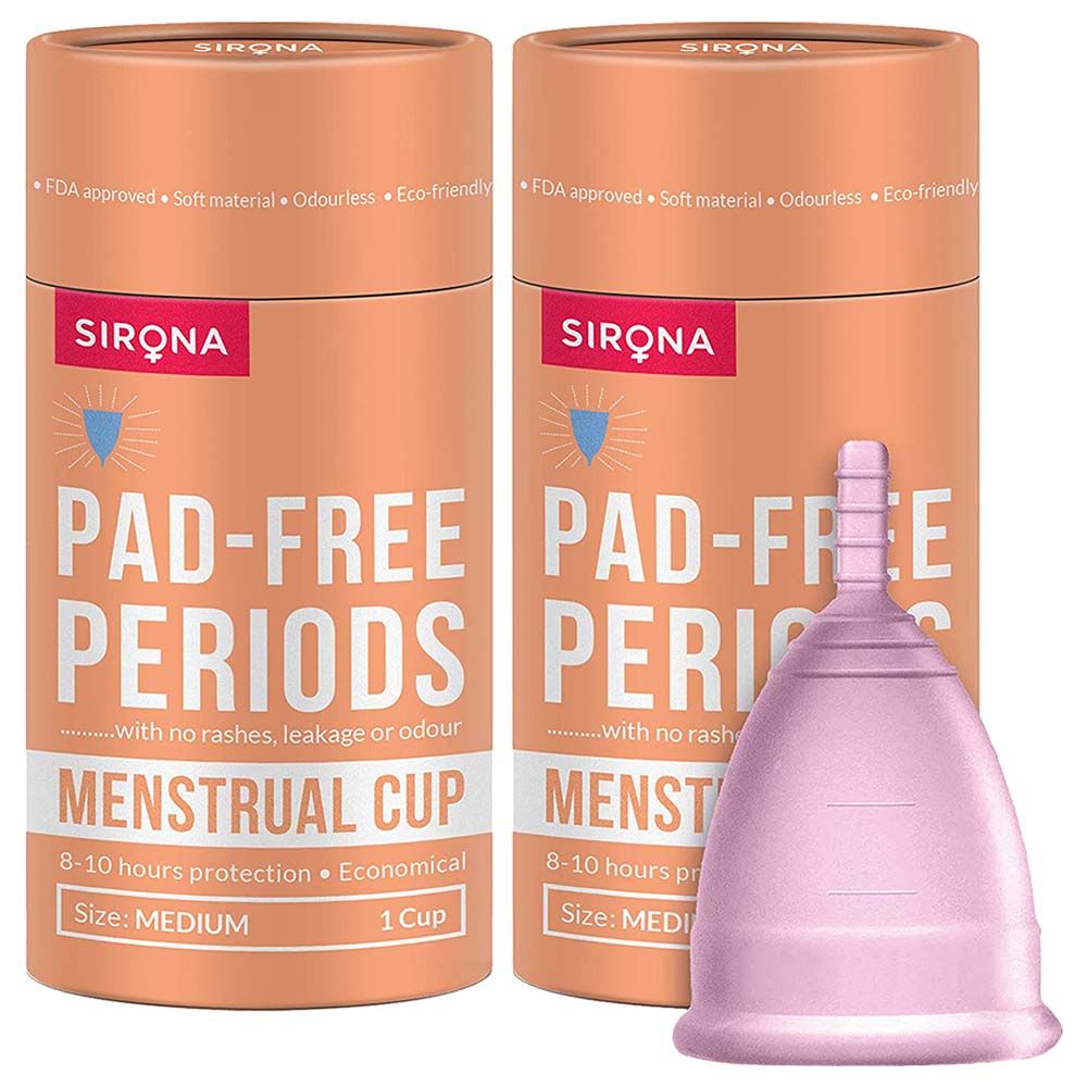 Sirona - Menstrual Cup For Women With Pouch - Pack of 2 - Medium