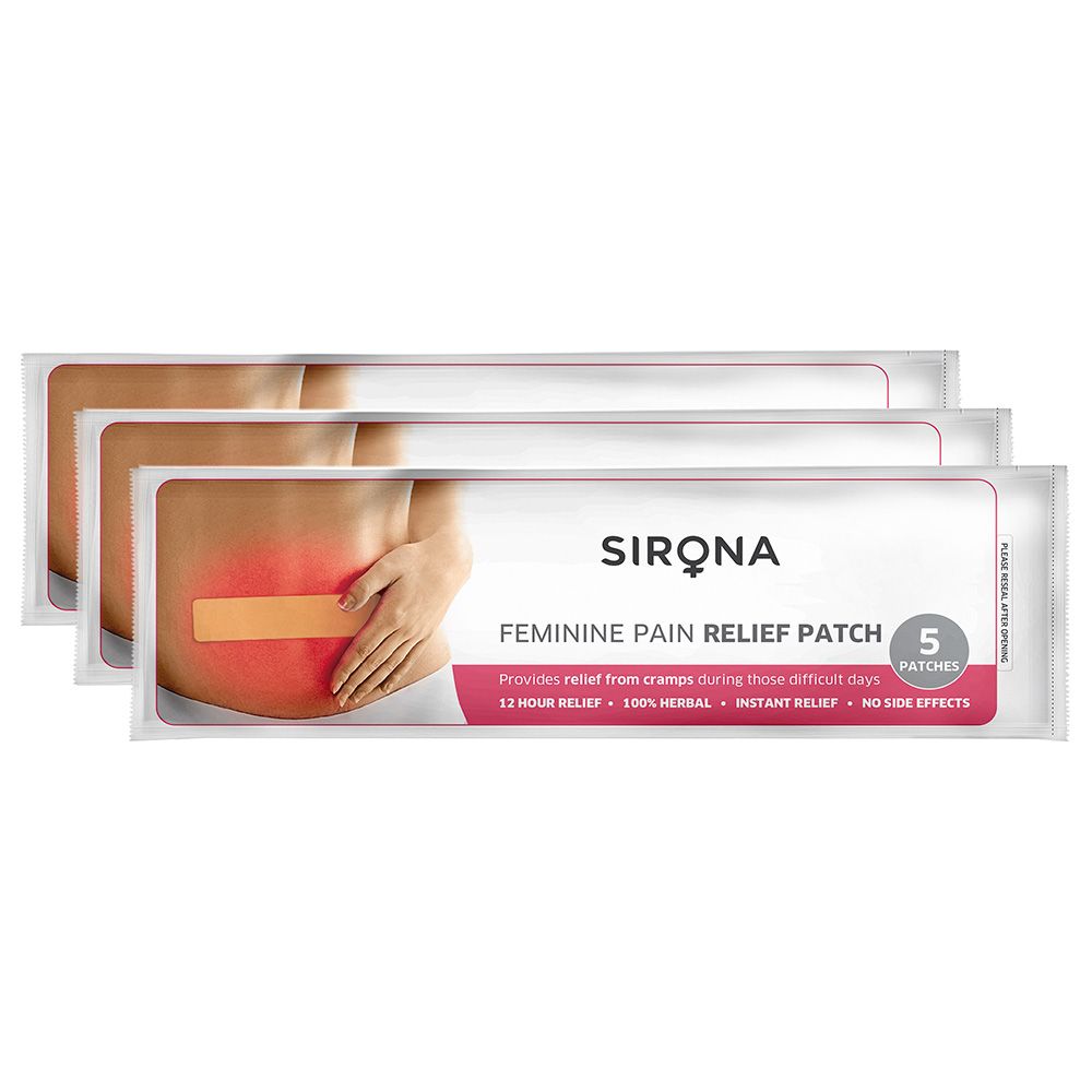 Sirona - Herbal Period Pain Relief Patches- Pack of 15