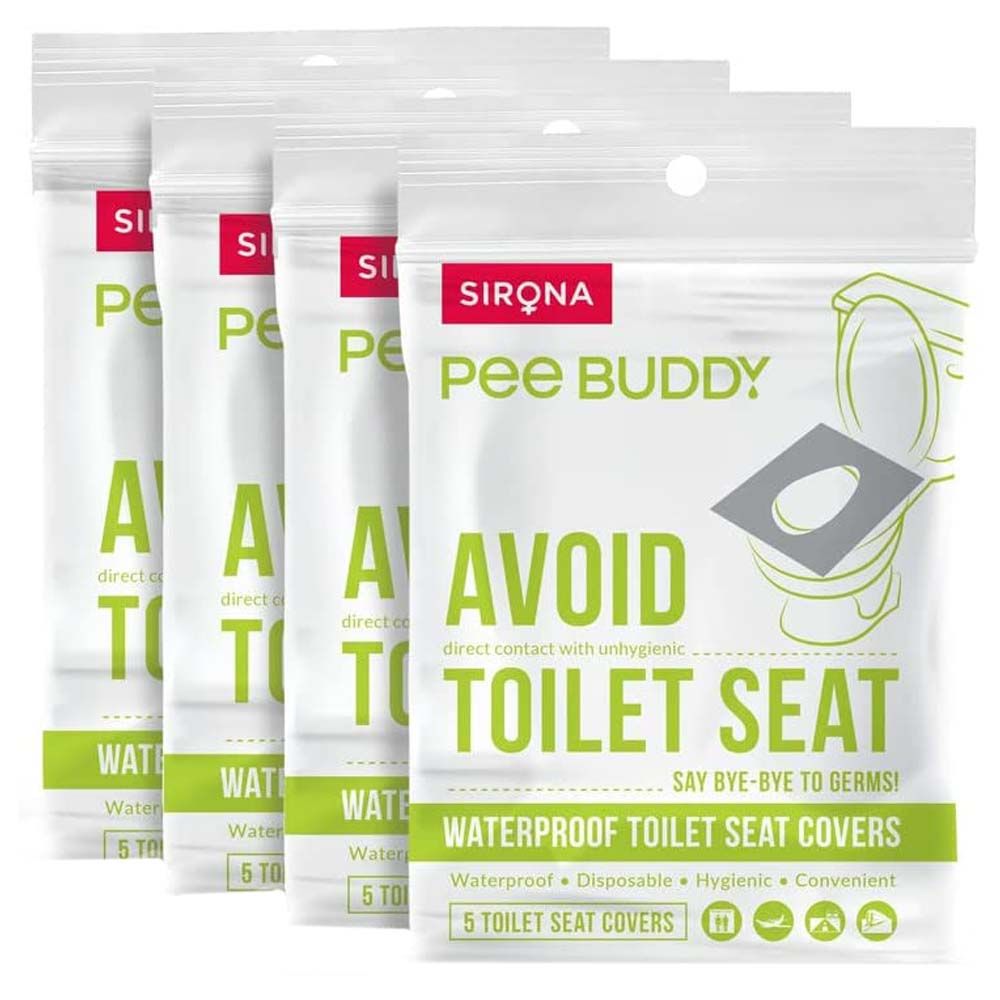 PeeBuddy - Disposable Paper Toilet Seat Covers 5pcs - Pack of 4