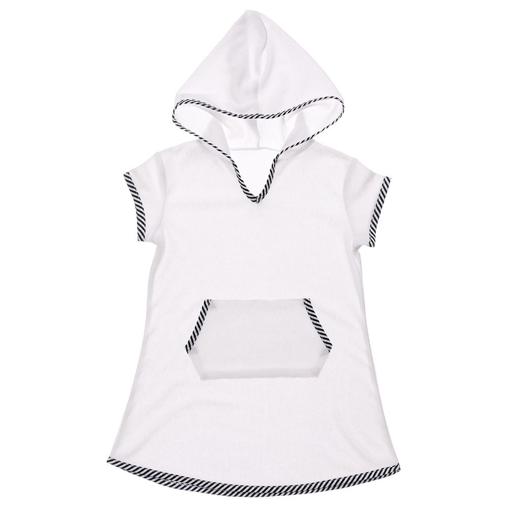 Snapperrock - Hooded Towelling Dress - White