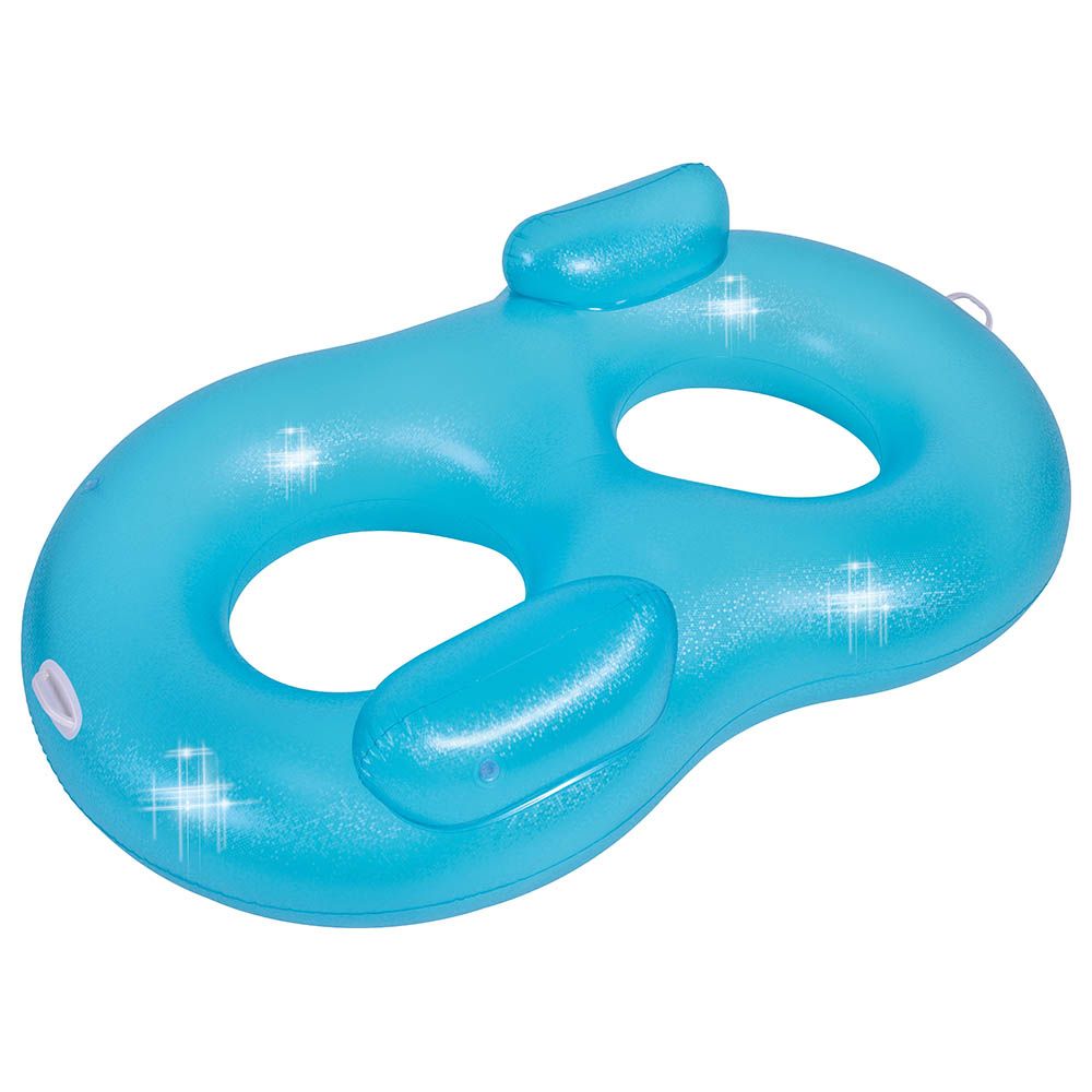 Jilong - Sun Club Mosaic Duo Water Lounger - Inflatable Pool Ring - Blue