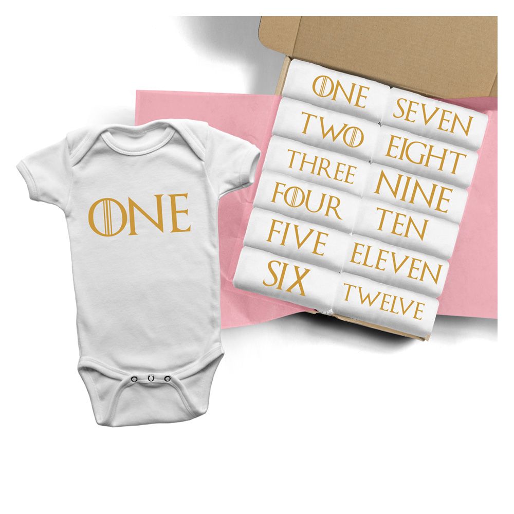 Limited Edition - Monthly Milestone Word Bodysuit