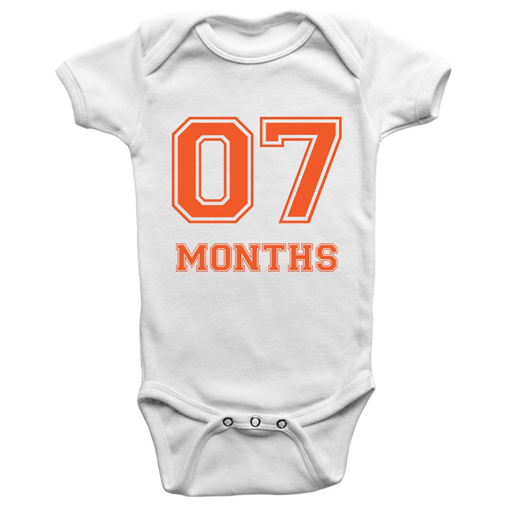 Limited Edition - Seven Months Onesie Bodysuit - Orange