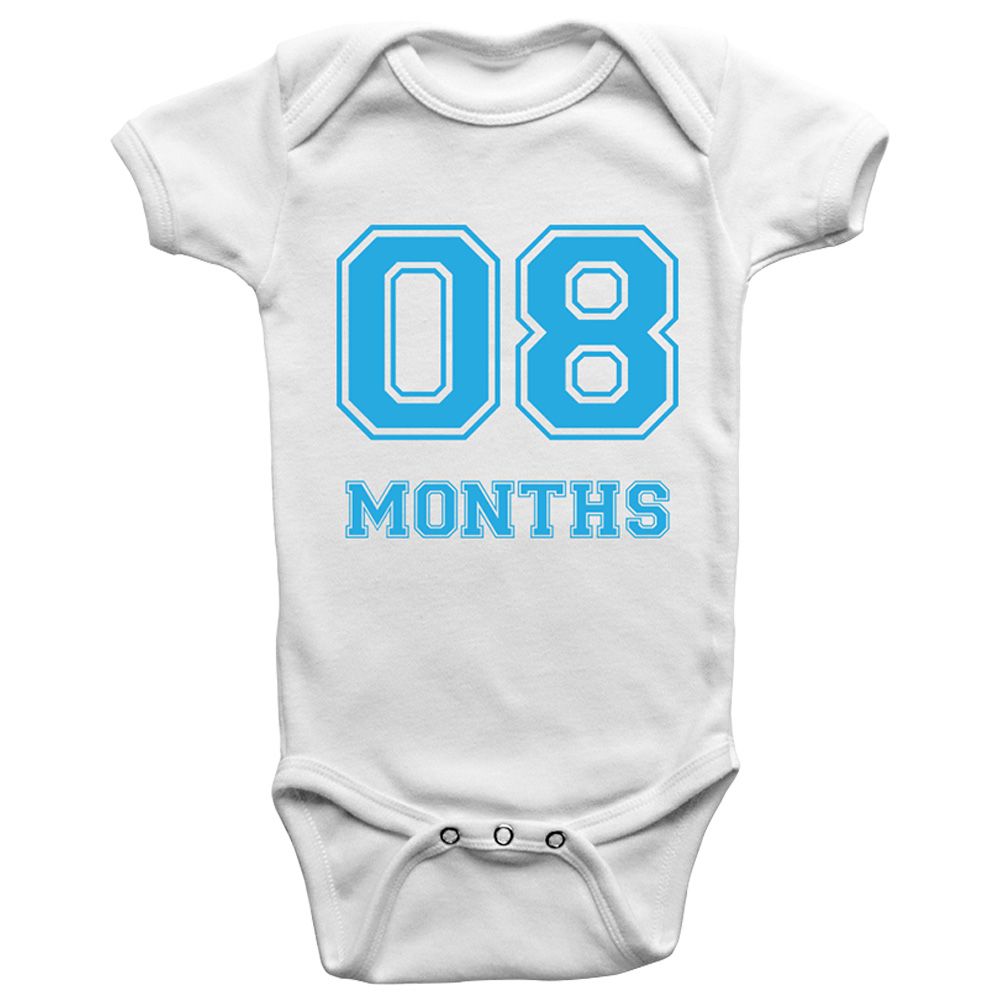 Limited Edition - Eight Months Onesie Bodysuit - Light Blue