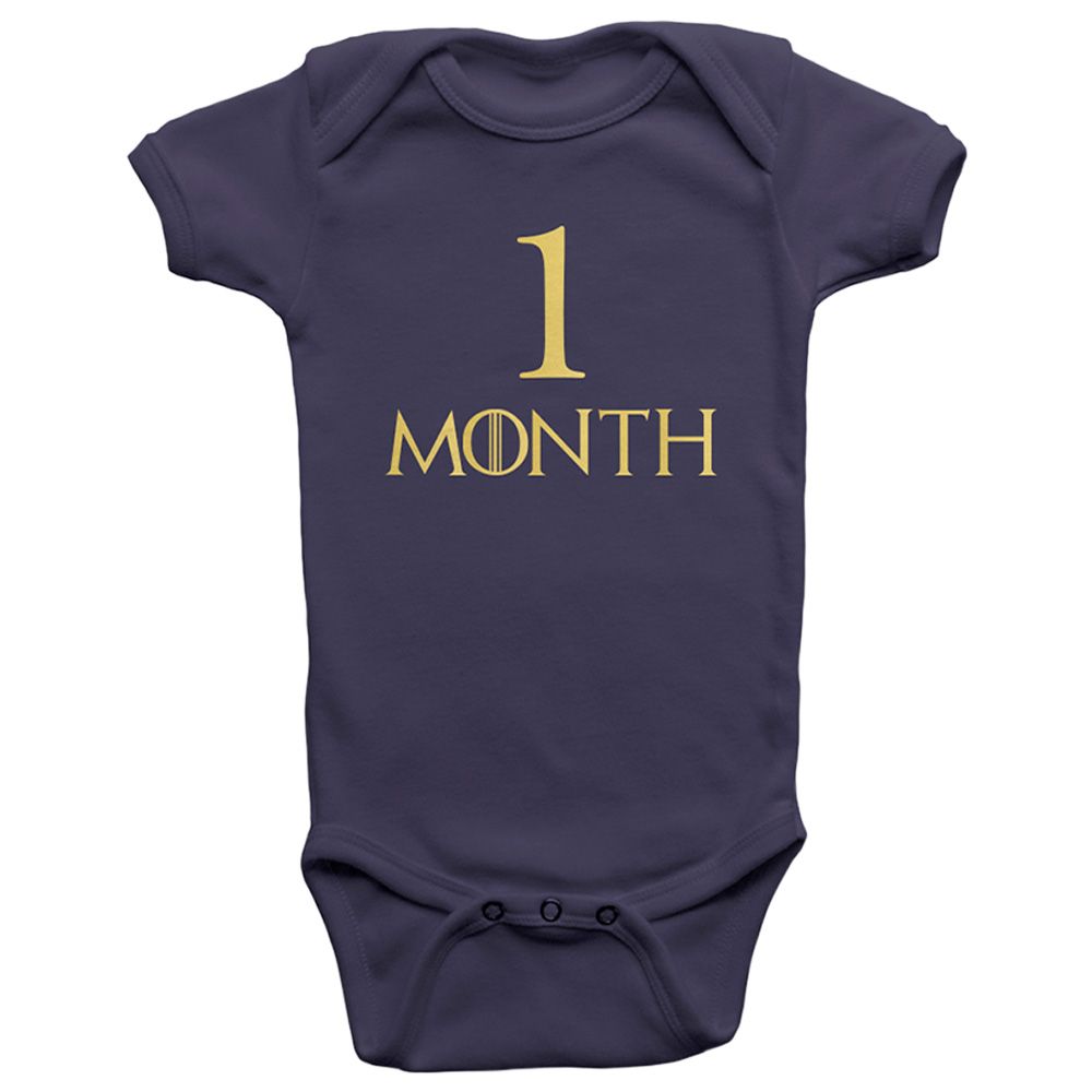 Limited Edition - One Month Onesie Bodysuit - Navy