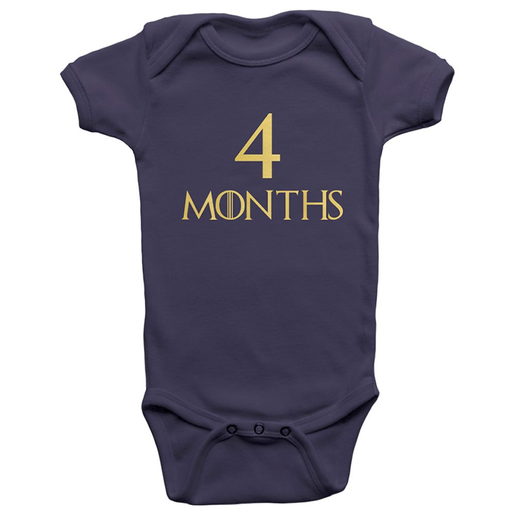 Limited Edition - Four Months Onesie Bodysuit - Navy