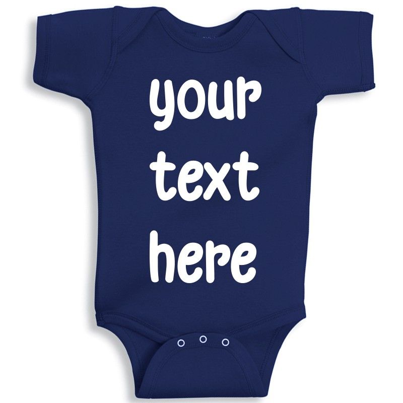 Twinkle Hands - Navy Blue Personalised Baby Onesie