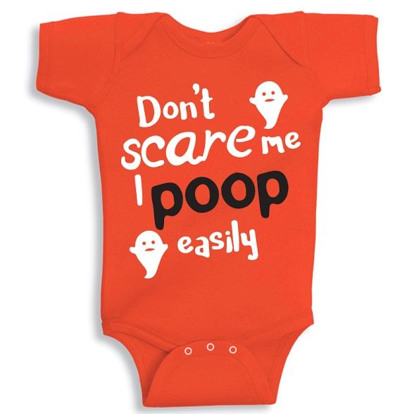 Twinkle Hands - Don't Scare Me Baby Onesie - Orange