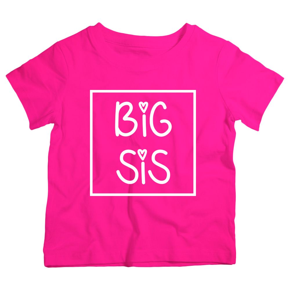 Twinkle Hands - Big Sis T-Shirt- Pink - Pink