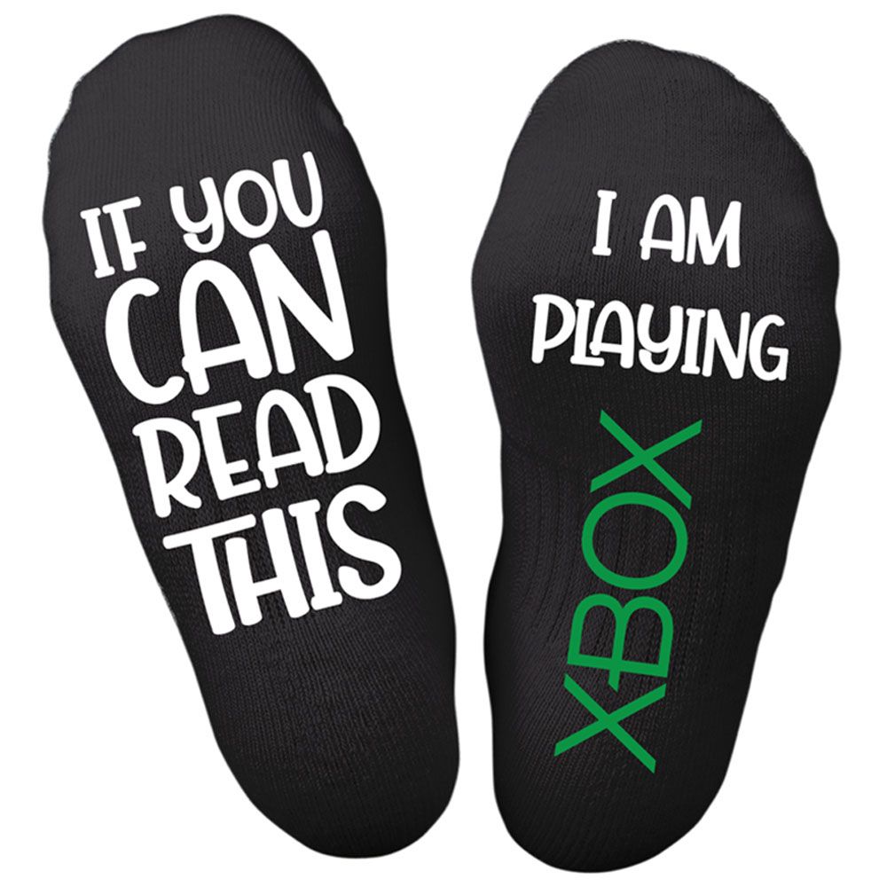 Twinkle Hands - I Am Playing Xbox Socks - Black